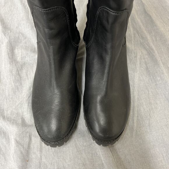 Cole Haan Air Kensington Waterproof Leather Knee-High Tall Boot Black 9B Charity - Picture 7 of 9
